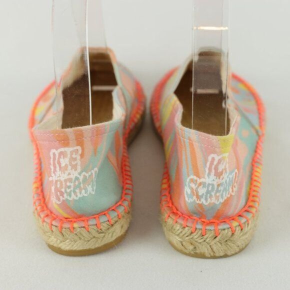 Stella McCartney Kids Size 38 Pink Orange Textile Slip On Flat Espadrilles - Picture 4 of 8